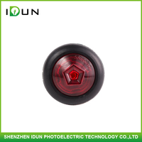 Luz de posición lateral de camión redonda roja de 0,75 pulgadas para remolque RV 10-30V 1 número Leds lámpara de cuerpo de camión DOT otros accesorios de luz de coche
