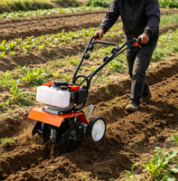 Petit micro-cultivateur électrique, motoculteur agricole, retourneur de terre, coupe-herbe, tondeuse de précision, désherbeur de jardin domestique