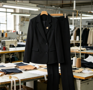 Dames Dubbelgeknoopte Kostuumset met Ingesneden Kraag <span class=keywords><strong>Blazer</strong></span> Broek Spandex/Polyester Anti-Kreuk 4 Kleuren <span class=keywords><strong>Plus</strong></span> <span class=keywords><strong>Size</strong></span> S-5XL Kantoor - Product Image 2