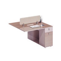 Poste de travail modulaire pour bureau ouvert avec écran de séparation et armoire de rangement, mobilier de bureau commercial, table de travail exécutive