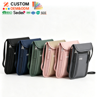 Calidad personalizada Rfid bloqueo bolsa de viaje cuello Wallect ligero pasaporte titular