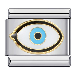 DIY Accessories Eye Elastic Handmade Modular Italian Charm Pvd 316l Stainless Steel Fashion Jewelry Bracelets for Women <b>Men</b> - Product Image 5