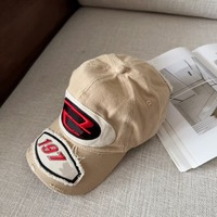 Casquette souple Diablo Vibe Style pour couple, tendance urbaine, marque vintage, broderie délavée, étiquette, 6 panneaux, tissu, PVC, ajustable