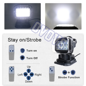 OVOVS - Foco LED de 50w y 7 Pulgadas con Control Remoto Inalámbrico, Rotación de 360°, <span class=keywords><strong>Base</strong></span> Magnética Fuerte, Búsqueda Automática, para Camiones, Todoterreno - Product Image 2