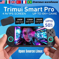 Console de jeu portable Trimui Smart Pro, écran IPS 4,96'', système Linux, joystick, éclairage RGB, lecteur de jeux vidéo rétro, cadeau Smartpro