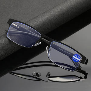 Gafas de Lectura XM070 con Marco Cuadrado de Metal, Cómodas, con Bloqueo de Luz Azul, para <span class=keywords><strong>Presbicia</strong></span>, Estilo Ejecutivo, Ultraligeras para Hombre - Product Image 3