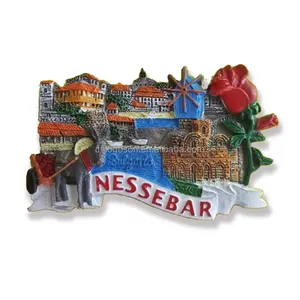 수제 맞춤형 로고 관광 기념품 불가리아 관광 맞춤형 폴리레진 냉장고 자석 기념품
