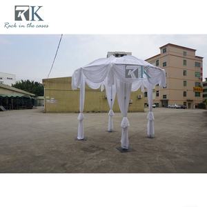 Kit de Decoración para Bodas, Soporte Redondo Portátil para Cortinas de Chifón Blanco - Product Image 3