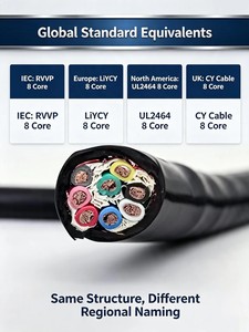 สายเคเบิลทำความร้อนอุตสาหกรรม RVVP แบบแข็ง PVC 600V - Product Image 5