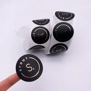 Wasserdichter Vinyl-Aufkleber für Lippenstift-Rohr individueller Druck kleiner Runder-Logo-Aufkleber Verpackungsetikett