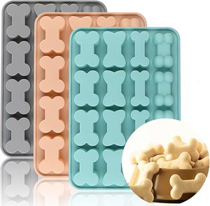 Con Chó Xương Silicone Khuôn Cho Nướng Con Chó Ăn Nhẹ Bánh Quy Xử Lý Thạch Kẹo Sô Cô La <span class=keywords><strong>Ice</strong></span> <span class=keywords><strong>Cube</strong></span> Hộp Đóng Gói - Product Image 2