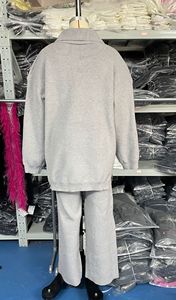 Simple Solid Color Half Zip Sweater <b>Knit</b> Straight Leg Pants Two Piece <b>Set</b> for Women Fashion - Product Image 5