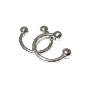 Anneaux de lèvre classiques en acier chirurgical 316L, barbell circulaire fer à cheval, bijoux de piercing corporel plaqué or pour cadeau de mariage ou de fiançailles - Product Image 1