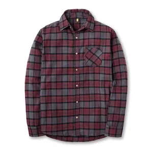 Hot Sale Popular Oversize Thick Classic Flannel Shirts Embroidered Mens