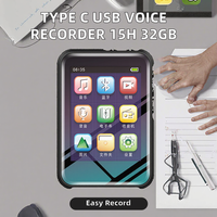 Enregistreur vocal USB Type C, appareil d'enregistrement audio WAV, longue durée de vie de la batterie, capacité de 4 Go, BOENKAI U878