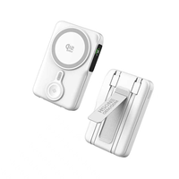Batterie externe LDB20s avec emplacement dédié pour la charge de montres, charge sans fil 15W, charge rapide PD 20W, support de câble intégré, LED, personnalisable OEM