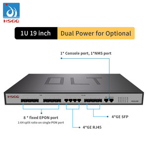 OLT 8 ports HSGQ-XE08 avec emplacements SFP 10G, prise en charge GEPON jusqu'à 512 ONUs, équipement de télécommunication fibre optique largement compatible - Product Image 4
