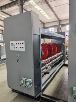 Máquina semiautomática de impresión, ranurado y troquelado rotatorio de 1-4 colores para cajas de cartón