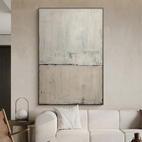 Peinture abstraite faite à la main de style japonais Wabi-sabi, peinture décorative minimaliste moderne pour la décoration du salon
