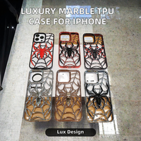 Luxe Placage Marbre Blocs Transparent TPU Téléphone étui pour iphone 16 14 Pro Max 12 11 15 Accessoires Housse De Protection OPP Sac