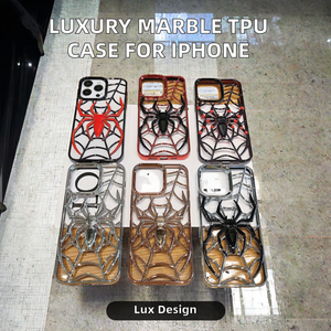 Custodia per telefono in TPU trasparente con rivestimento in marmo di lusso per <span class=keywords><strong>iPhone</strong></span> 16 14 Pro Max 12 <span class=keywords><strong>11</strong></span> 15 <span class=keywords><strong>accessori</strong></span> Cover protettiva OPP Bag - Product Image 2