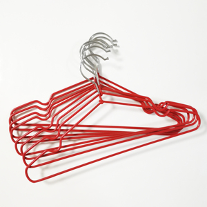 Cintres en fil d'acier inoxydable revêtu de <span class=keywords><strong>PVC</strong></span> coloré, vente en gros, pour le rangement de vêtements et le linge - Product Image 2