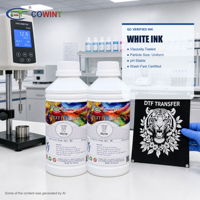 Encre blanche pour imprimante DTF, haute couvrance, élastique anti-colmatage, durée de vie 1 an, pour impression par transfert thermique sur textiles et vêtements