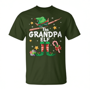 Camiseta navideña The Grandpa Elf Dabbing, camiseta a juego con el pijama familiar - Product Image 2