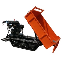 Moteur à essence à chargement automatique, entièrement hydraulique, 800kg, transporteur sur piste, dérapage, direction, chargeur sur chenilles, Minidumper