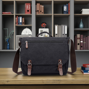 Bolso <span class=keywords><strong>Bandolera</strong></span> <span class=keywords><strong>de</strong></span> Lona Retro para <span class=keywords><strong>Hombre</strong></span> ZUOLUNDUO, Estilo Vintage, Clásico, para Uso Diario - Product Image 2