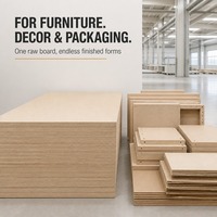 Panneau MDF brut de densité moyenne 2-25 mm, avec colle E0/E1/E2 en option, pour meubles, décoration et emballage