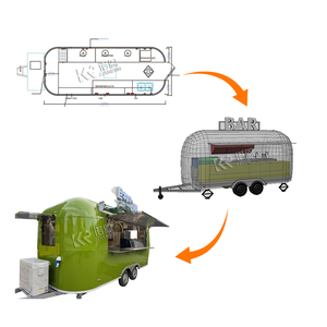 2025 Concession restauration OEM nourriture remorque glace Hot Dog camion de nourriture entièrement équipé kiosque de nourriture de rue à vendre Europe - Product Image 2