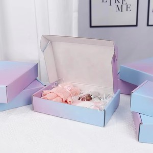 <span class=keywords><strong>Caja</strong></span> <span class=keywords><strong>de</strong></span> Envío Personalizada Plana para Regalos, Cosméticos y Ropa Ecológica con Impresión Colorida Personalizada <span class=keywords><strong>de</strong></span> Fábrica - Product Image 2