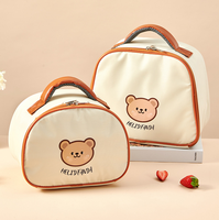 Logotipo de impresión de dibujos animados personalizado caja de refrigeración de almacenamiento portátil Mini botella bolsas de hielo taza botella bolsa nevera comida fiambrera bolsa aislada