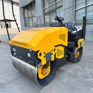 Doppelt rommel 2 Tonnen hydraulische Diesel-Straßenwalzen-Straßen verdichtung maschine für die Boden verdichtung auf dem Parkplatz - Product Image 1