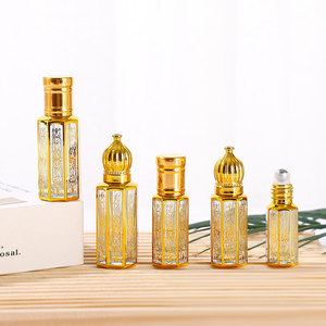 Vente en gros 3ml 6ml 10ml RecyclableSmall Rouleau de musc doré de Dubaï sur verre Mini vaporisateur de parfum Rouleau d'huile essentielle sur bouteille - Product Image 2