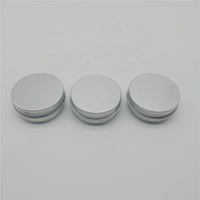 Pot rond en aluminium argenté de 30 ml 30 g 1 oz avec couvercle à vis, boîte de rangement pour baume à lèvres, crème pour le visage, boîte en étain pour bougies