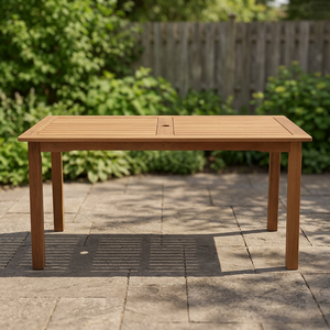 Solid Tropical Wood BNE Serene Modern Dining Table High Durability Living Room Furniture for Indoor Outdoor Pool Side Use - Product Image 3