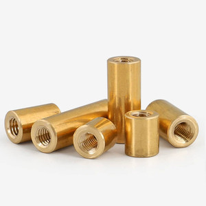 Écrou d'extension rond en laiton épaissi, connecteur de colonne fileté en cuivre pour le fixation de machines et de quincaillerie - Product Image 3