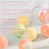 20G * 10 Pack Bombes de Bain Moussantes Macaron Emballées en Pot Marque Privée Luxe Aromathérapie Petites Bombes de Bain Colorées Mini Coffret Cadeau