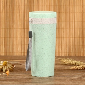 Vaso <span class=keywords><strong>de</strong></span> Regalo Ecológico Reutilizable con Aislamiento al Vacío <span class=keywords><strong>de</strong></span> Doble Capa <span class=keywords><strong>de</strong></span> Paja <span class=keywords><strong>de</strong></span> Trigo, Diseño Minimalista, 6 Horas <span class=keywords><strong>de</strong></span> Duración, Éxito <span class=keywords><strong>de</strong></span> Ventas 2023 - Product Image 6