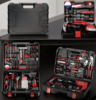Kit d'outils ménagers, ensemble d'outils à main avec boîte à outils, kit d'entretien domestique personnalisable, kit d'outils essentiels pour la maison, outils robustes