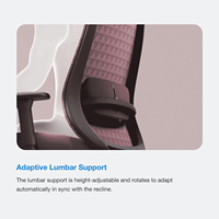 Chaise ergonomique moderne confortable avec dossier en maille, accoudoirs réglables, appui-tête et châssis à réglage multi-niveaux