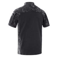T-shirt tactique respirant en maille camouflage python noir personnalisé 4ème génération pour les sports de plein air et l'utilisation sur le terrain