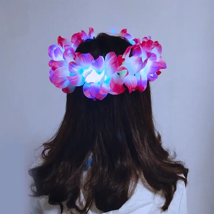 Bando Leis Menyala Murah Bando Led Natal Hawaii Bando Bunga Lei Hula Mahkota Bunga Leis Garland Bando