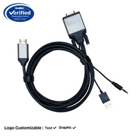 Adaptateur VGA vers HDMI alimenté par USB, synchronisation audio et vidéo sans perte HD, Plug and Play, 1,8 m, pour le bureau, les réunions, le théâtre, les jeux, la diffusion d'écran