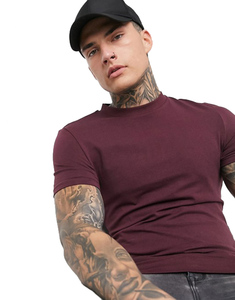 <span class=keywords><strong>T</strong></span>-<span class=keywords><strong>shirt</strong></span> <span class=keywords><strong>Homme</strong></span> Col Rond Manches Courtes Coupe Slim <span class=keywords><strong>Bordeaux</strong></span> Uni Sérigraphié 180 Grammes Séchage Rapide Guangzhou Jwin Vente en Gros - Product Image 2