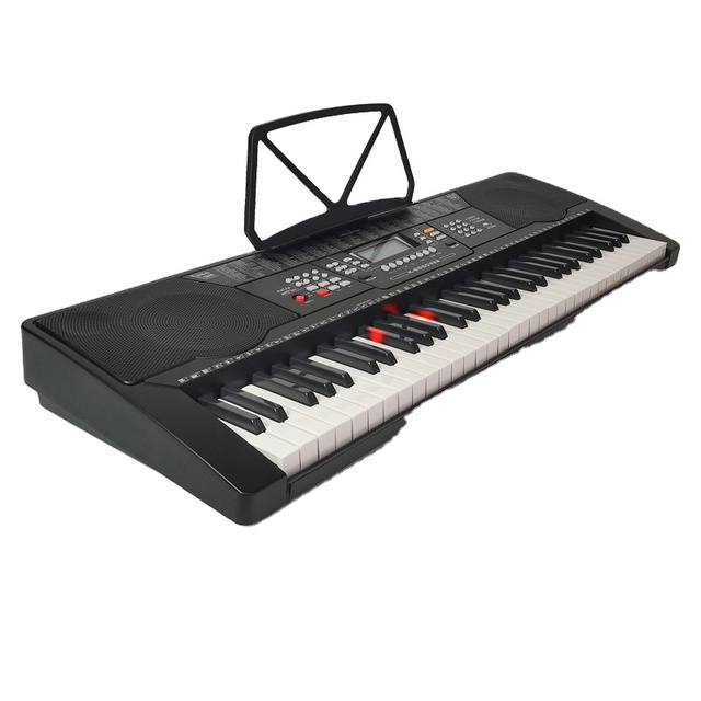 K8660 61 Keys Electronic Keyboard for Adults Children Beginners Light-Up Teaching Organ USB Flash Drive MP3 Playback