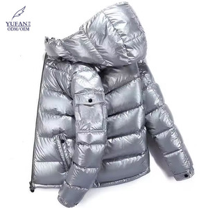 YuFan personnalisé hiver chaud coupe-vent à capuche manteaux pour hommes brillant <span class=keywords><strong>doudoune</strong></span> extérieure épaisse <span class=keywords><strong>doudoune</strong></span> pour hommes - Product Image 4