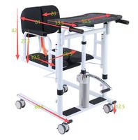 Silla de Transferencia Hidráulica Multifuncional, Silla de Transferencia para Pacientes, para Ancianos y Personas con Discapacidad, Ayuda para la Movilidad con Ruedas Bloqueables